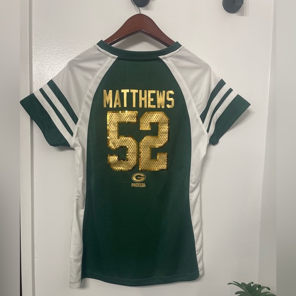 Green Bay Packers Majestic Fan Fashion Women’s medium Clay Matthews #52 Jersey - Picture 3 of 5